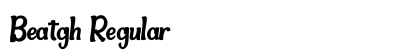 Beatgh Regular Font Preview