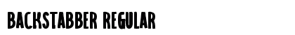 Backstabber Regular Font Backstabber Regular Font Preview