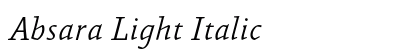 Absara Light Italic preview