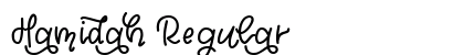 Hamidah Regular Font Preview