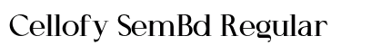 Cellofy SemBd Regular preview Cellofy SemBd Regular preview