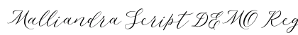 Malliandra Script DEMO Regular (OpenType) Font Preview
