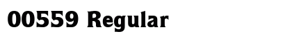 00559 Regular Font Preview