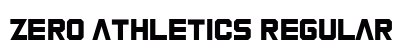 Zero Athletics Regular Font Preview