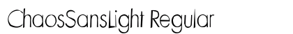 ChaosSansLight Regular Font ChaosSansLight Regular Font Preview