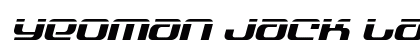 Yeoman Jack Laser Italic Regular Font Preview Yeoman Jack Laser Italic Regular Font Preview