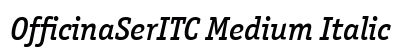 OfficinaSerITC Medium Italic Preview