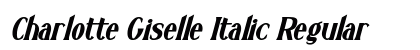 Charlotte Giselle Italic Regular Font Preview