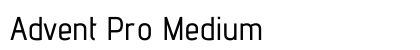 Advent Pro Medium preview