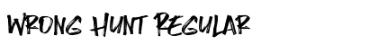 Wrong Hunt Regular Font Preview