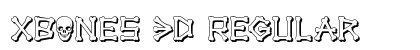 xBONES 3D Regular Font Preview