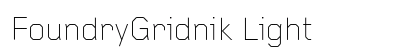 FoundryGridnik Light font free download