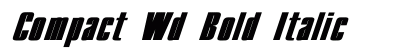 Compact Wd Bold Italic preview Compact Wd Bold Italic preview