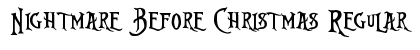 Nightmare Before Christmas Regular Font Preview
