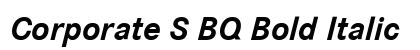 Corporate S BQ Bold Italic preview