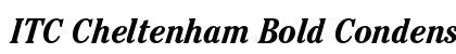 ITC Cheltenham Bold Condensed Italic preview