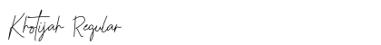 Khotijah Regular Font Preview