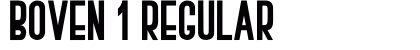 BOVEN 1 Regular Font Preview