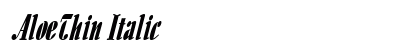 AloeThin Italic preview