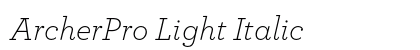 ArcherPro Light Italic preview