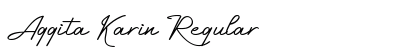 Aggita Karin Regular font free download