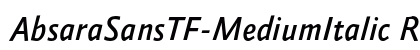 AbsaraSansTF-MediumItalic Regular preview