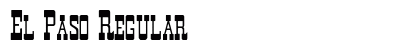 El Paso Regular Font Preview