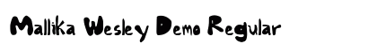 Mallika Wesley Demo Regular Font Preview