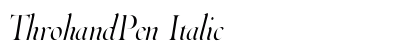 ThrohandPen Italic preview