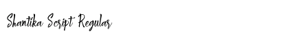 Shantika Script Regular Font Shantika Script Regular Font Preview
