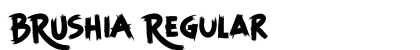 BRUSHIA Regular Font Preview