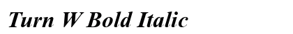 Turn W Bold Italic preview Turn W Bold Italic preview