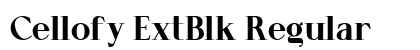 Cellofy ExtBlk Regular preview Cellofy ExtBlk Regular preview