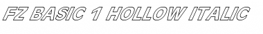 Download FZ BASIC 1 HOLLOW ITALIC Font