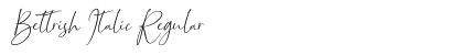 Bettrish Italic Regular preview