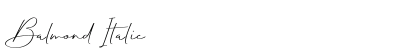 Balmond Italic Font Preview