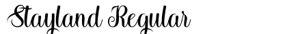 Stayland Regular Font Preview