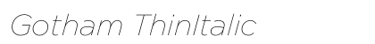 Gotham ThinItalic preview