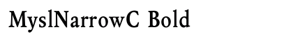 MyslNarrowC Bold Font Preview