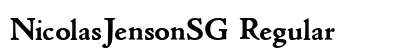 NicolasJensonSG Regular font free download
