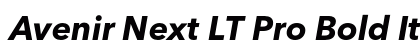 Avenir Next LT Pro Bold Italic Preview