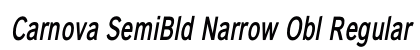 Carnova SemiBld Narrow Obl Regular (OpenType) Font Preview