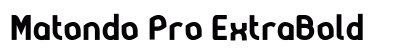 Matondo Pro ExtraBold preview