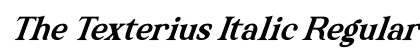 The Texterius Italic Regular preview The Texterius Italic Regular preview