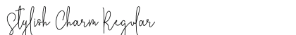 Stylish Charm Regular Font Preview