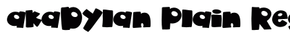 akaDylan Plain Regular Font Preview