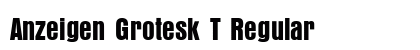 Anzeigen Grotesk T Regular Font Preview
