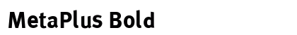 MetaPlus Bold Font Preview