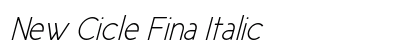 New Cicle Fina Italic preview