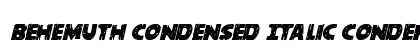 Behemuth Condensed Italic Condensed Italic